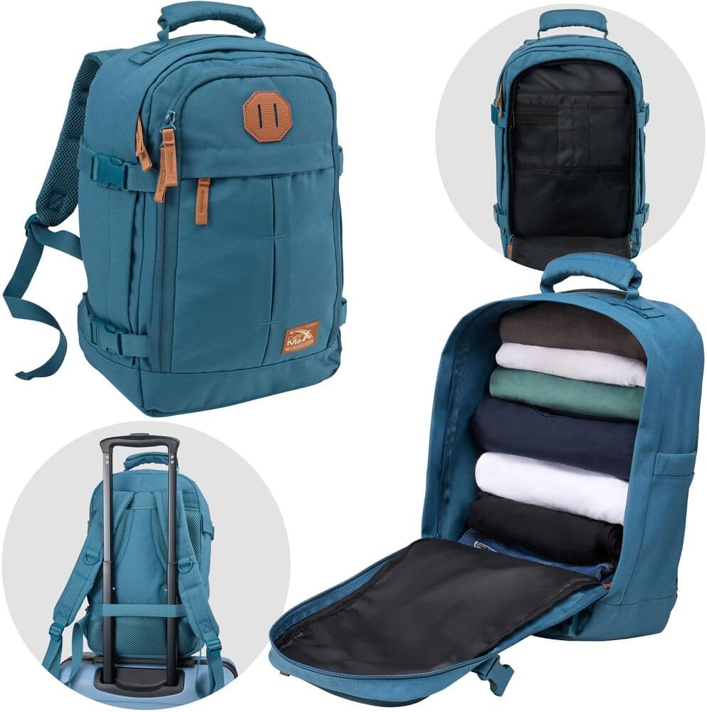 Cabin Max Reiserucksack, 40 x 20 x 25 cm, für Handgepäck – Rucksack mit niedrigem Sitz, geeignet für