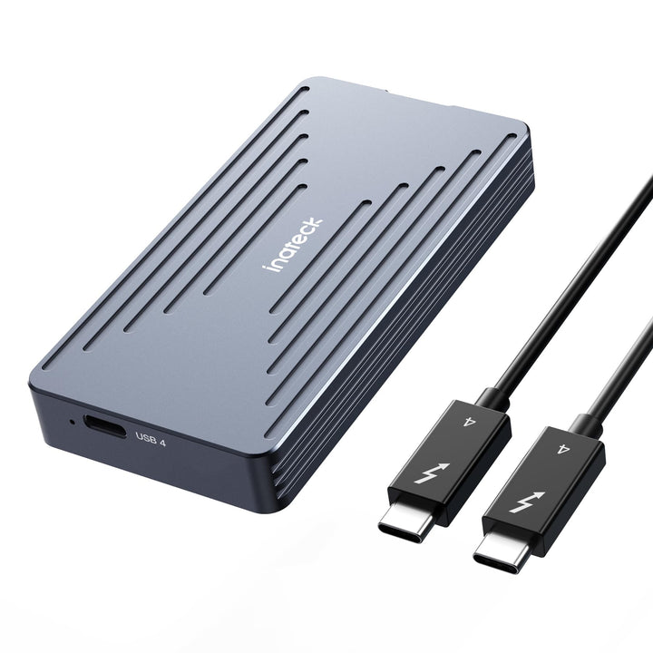 Inateck 40Gbps M.2 NVMe SSD-Gehäuse, Aluminium Festplattengehäuse, USB4.0/Thunderbolt 4, werkzeuglos