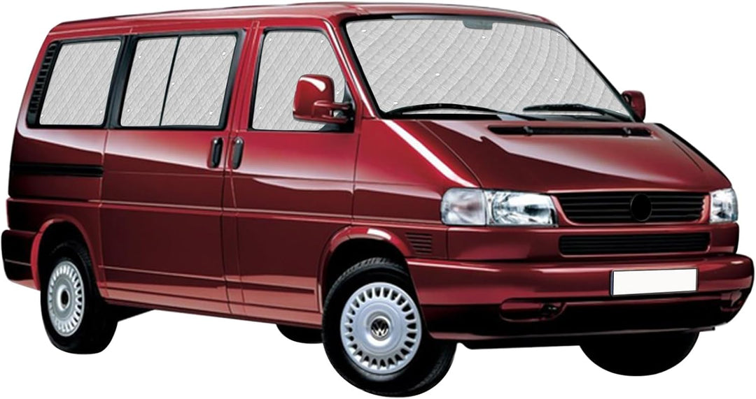 Thermomatte Fahrerhaus Innen Kompatibel mit VW T4, 8PCS Faltbare Isolierte Sonnenschutz Frontscheibe