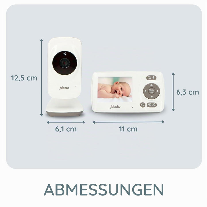 Alecto DVM-71 Babyphone mit Kamera - Grosse Reichweite (bis zu 50 m im Innenbereich - bis zu 300 m i