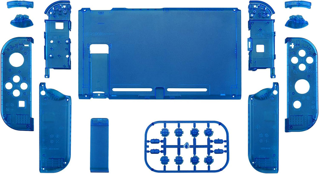 eXtremeRate Hülle Case für Nintendo Switch Joycon/Konsole, Rückgehäuse&Kickstand für Switch Console,