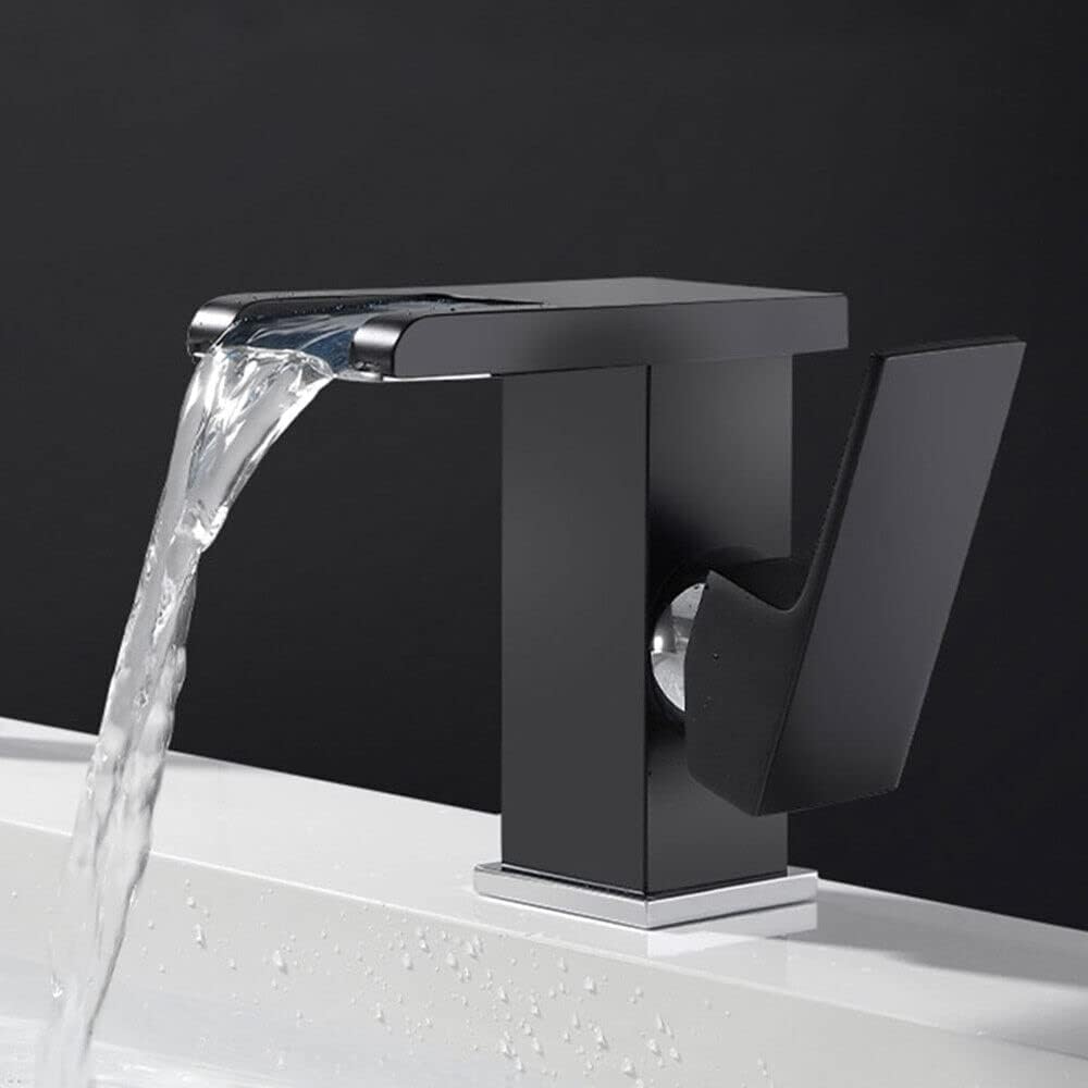 LED-Licht Waschbecken Wasserhahn 3 Farbewechsel RGB für Badezimmer Kaltes und Heisses Wasser Vorhand