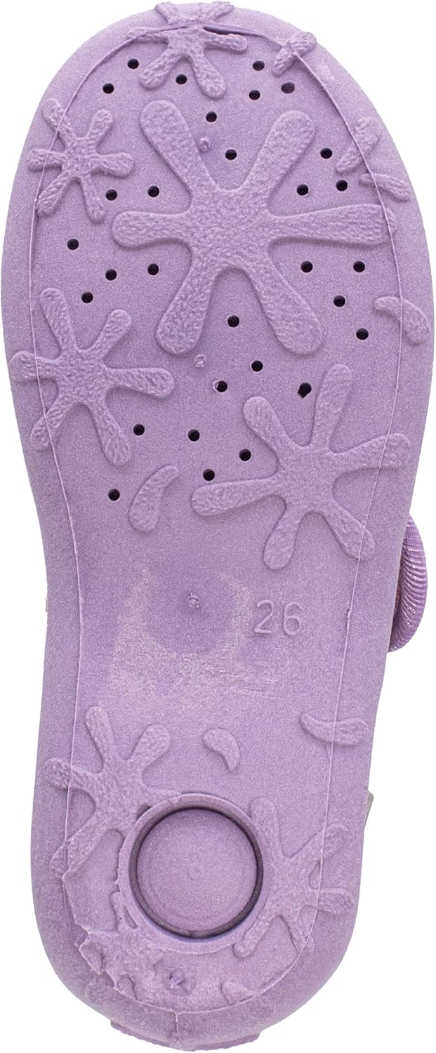 Fischer Kinder Hausschuh Mädchen Mary Jane Ballerina Glitzer Stern 632344 36 EU Flieder, 36 EU Flied