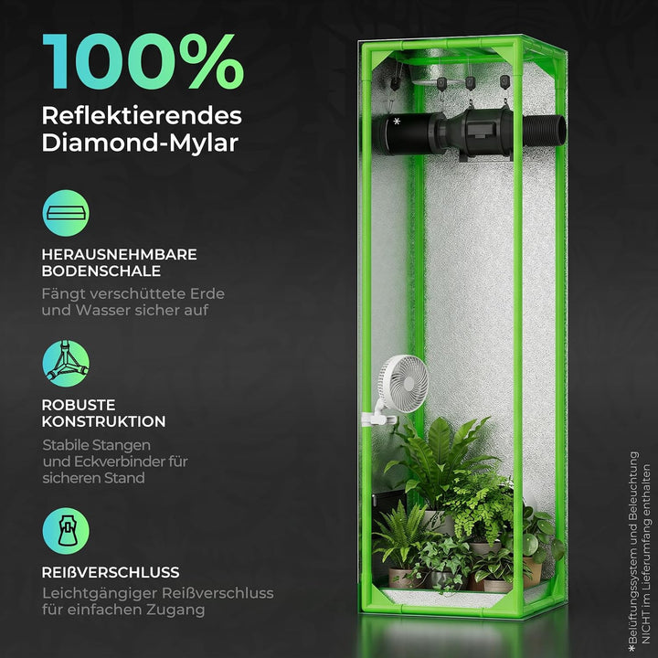 Kingpower Grow Box Grow Zelt für Pflanzen Growbox Gewächshaus Garten Anzucht Gemüse Kräuter Schrank