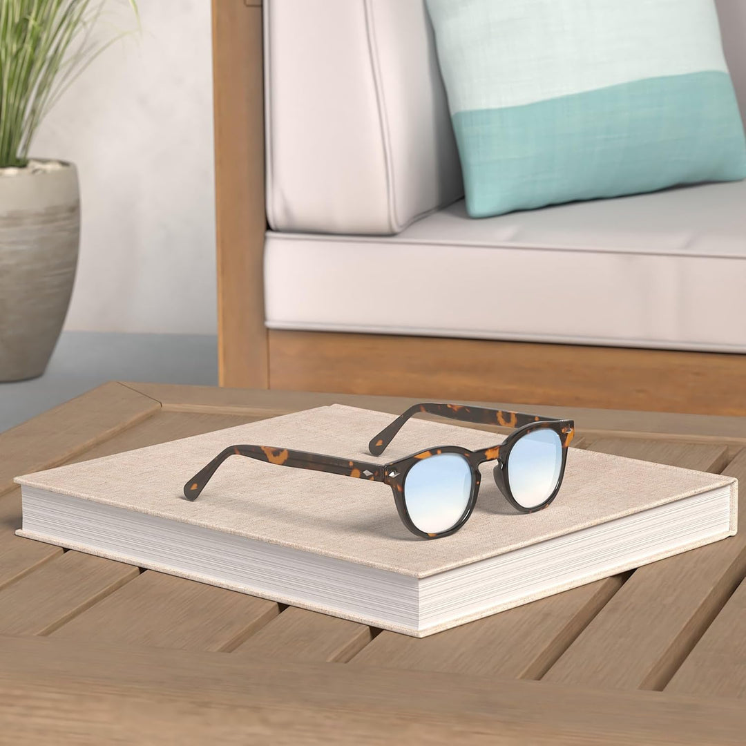 SHEEN KELLY Retro Hochauflösend ovale Sonnenbrille für Männer Frauen Piratenkapitän Johnny Depp Stil