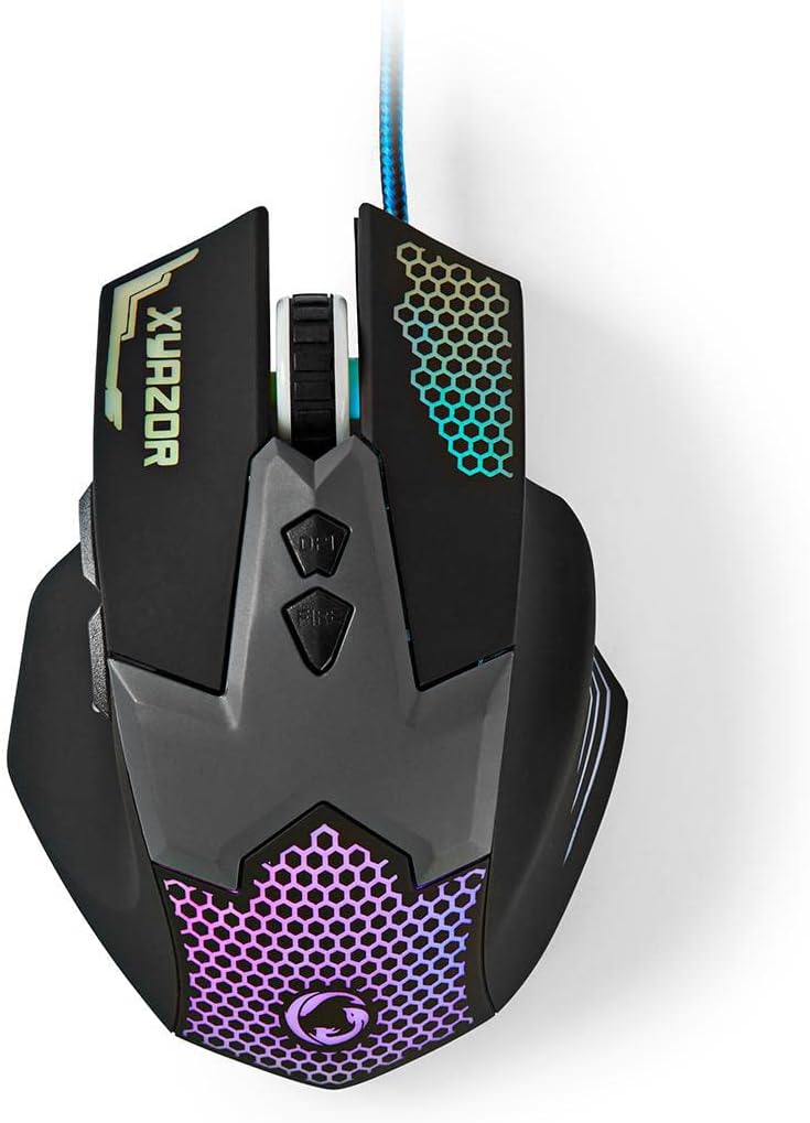 NEDIS Gaming Mouse - Verdrahtet - 800/1200 / 1600/2400 DPI - Einstellbar DPI - Anzahl Knöpfe: 7 - Re