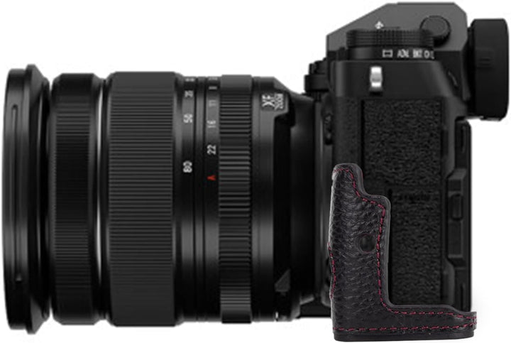 Rieibi Fuji XT5 Schutzhülle für Fujifilm X-T5 Digitalkamera, hochwertiges Echtleder, Halbtasche für