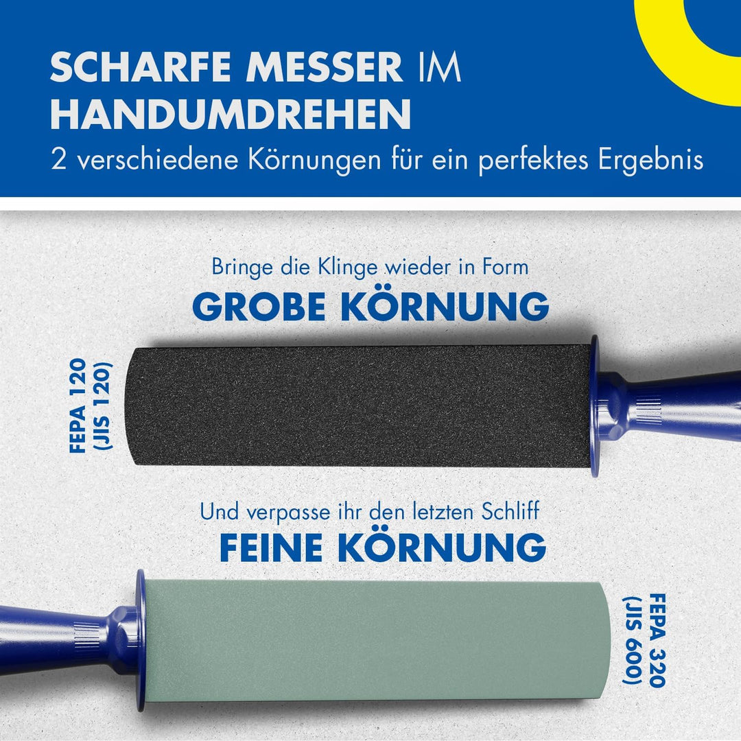 Zische Silifix Abziehstein kombiniert mit Griff - Messerschärfer - Messerschleifer- Schleifstein aus