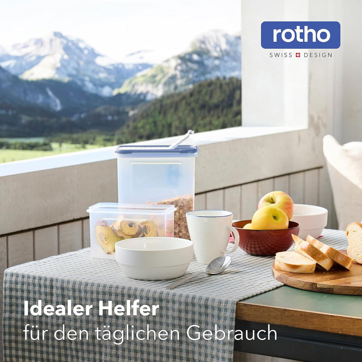 Rotho DOMINO 24-Set Vorratsdosen, Streu- & Schüttdose mit dicht schliessendem Deckel, spülmaschineng