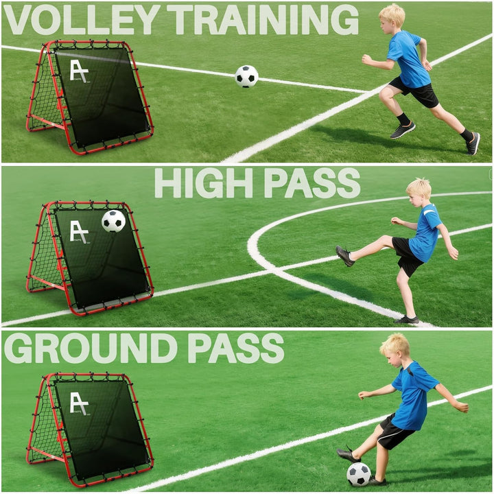 Doppelseitige Rebounder Net Fussball Training Ausrüstung, 100/120/180cm, Fussball Tor Kickback Ziel