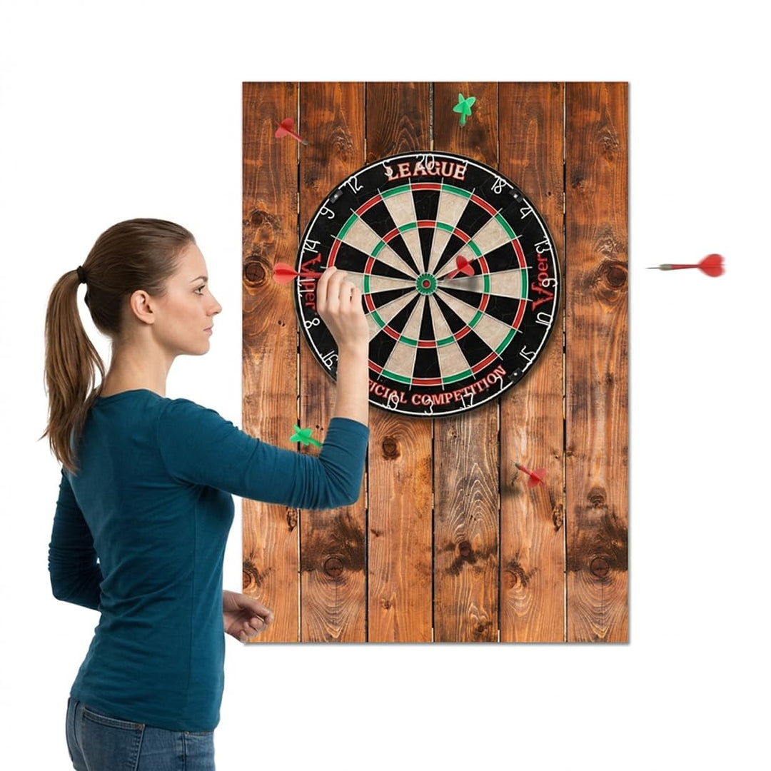 Dartscheibe Wandschutz aus Holzmaserung, Selbstklebendes Filz Surround Board, Gespleisste Wandfliese