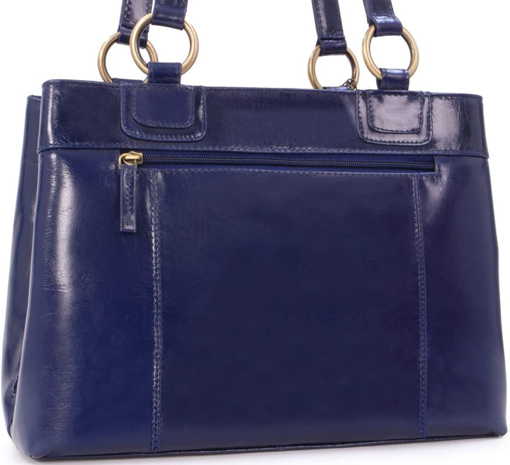 Catwalk Collection Handbags - Damen Leder Schultertasche - Handtasche Mittelgross - Tote Bag - Arbei