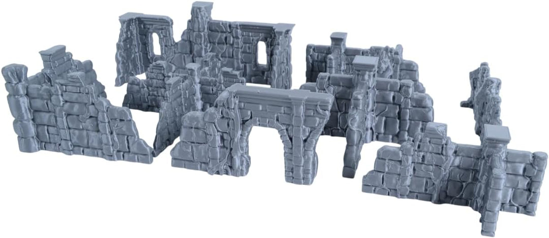 Überwucherte Ruinen Modellbausatz für Fantasy Tabletop Wargaming Gelände
