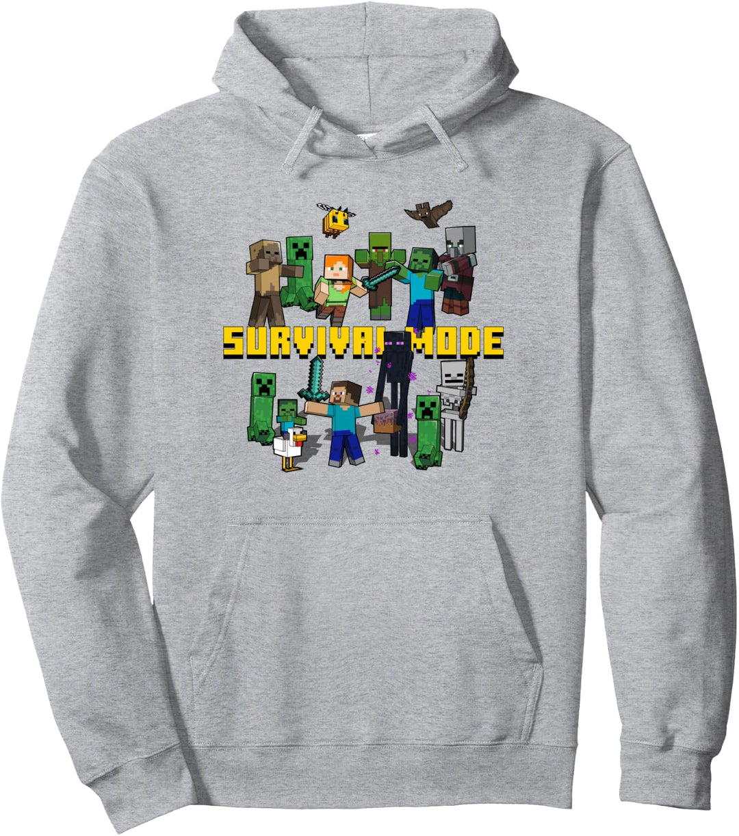 Minecraft Survival Mode Group Mashup Pullover Hoodie