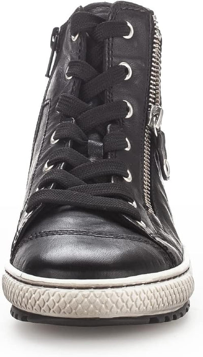 Gabor Damen Schnürstiefeletten | Frauen Schnürboots | High-Top Sneaker | Wechselfussbett | Reissvers