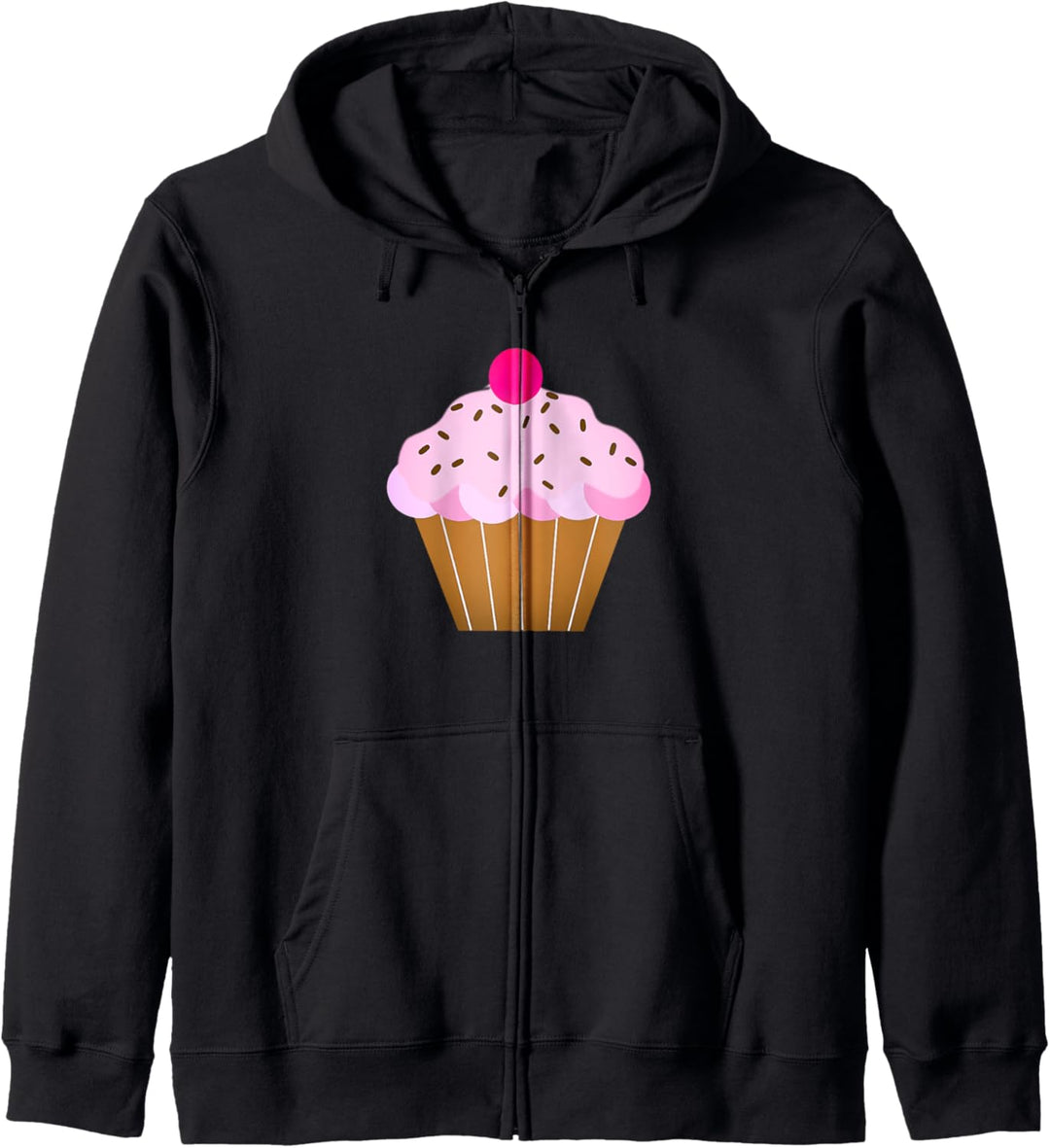 Pinkfarbener Cupcake Kapuzenjacke
