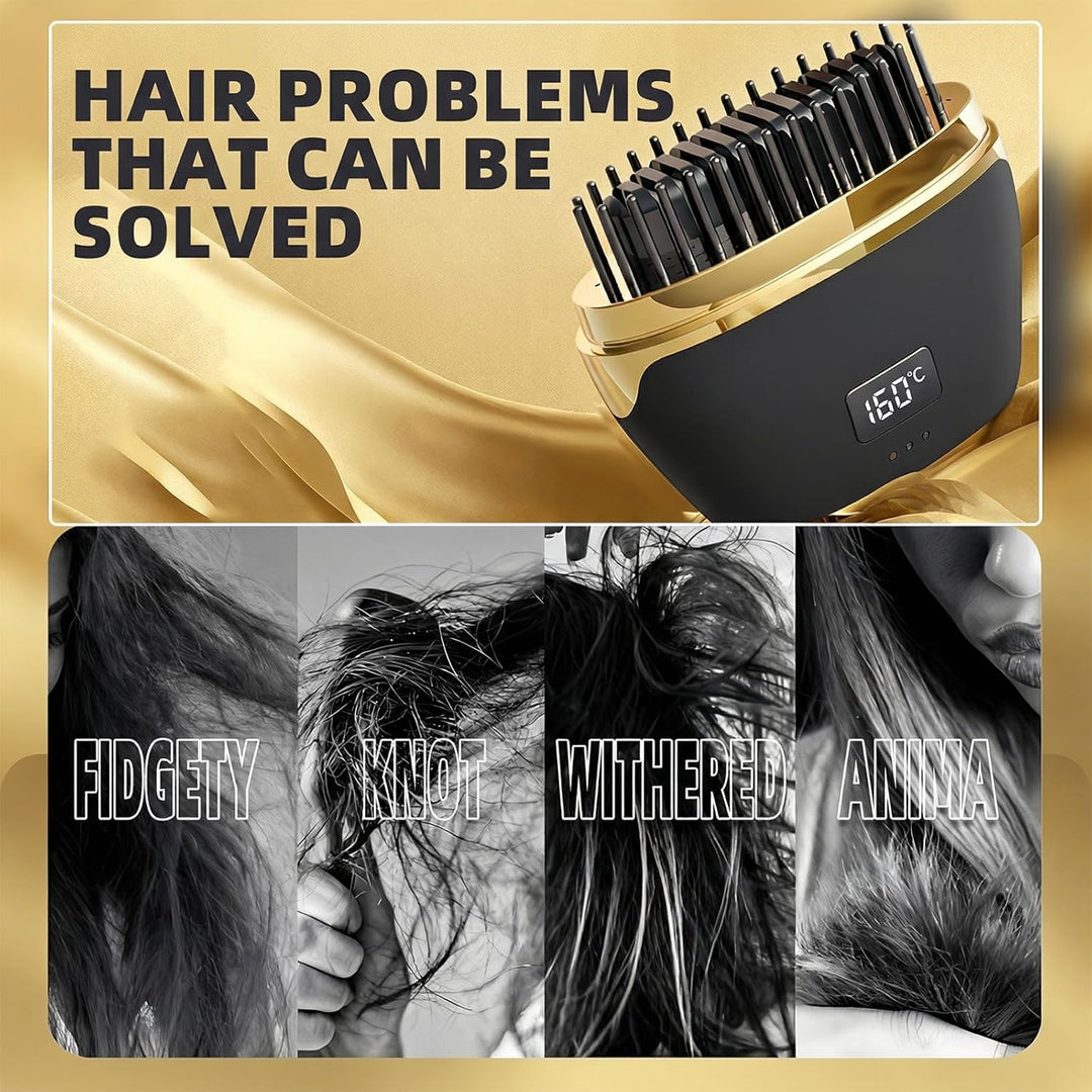 Mini Glätteisen Kabellos 2026 Neu, 2-in-1 Mini Haarglätter, USB-Wiederaufladbare Tragbare Hair Strai