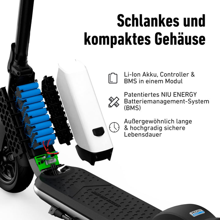 NIU E-Scooter mit & ohne Strassenzulassung (je nach Model bis zu 65km Reichweite & 120kg Belastung;