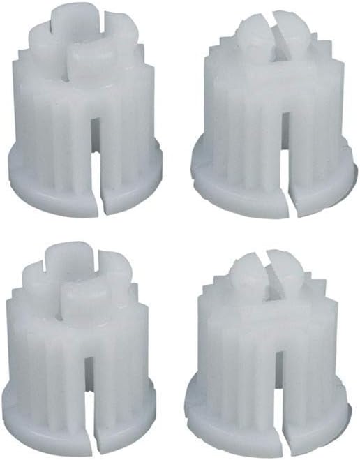 4 x Rastbuchsen Set für Knebel-Innenoberteile 1/2" und 3/8" mit Vielzahn Achse in Zweigriff-Armature