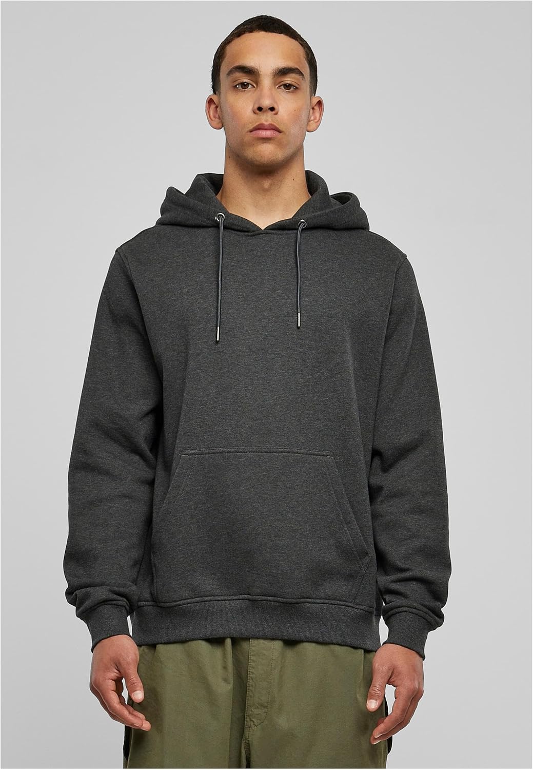 Urban Classics Herren Basic Terry Hoody S Charcoal, S Charcoal