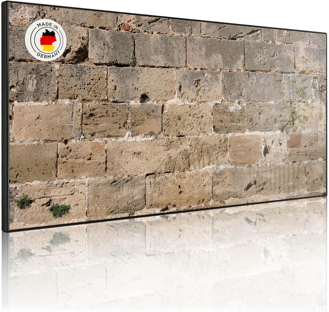 banjado Magnettafel schwarz 78 x 37cm / Magnetwand Metall/Magnetpinnwand als Memoboard/Pinnwand Magn