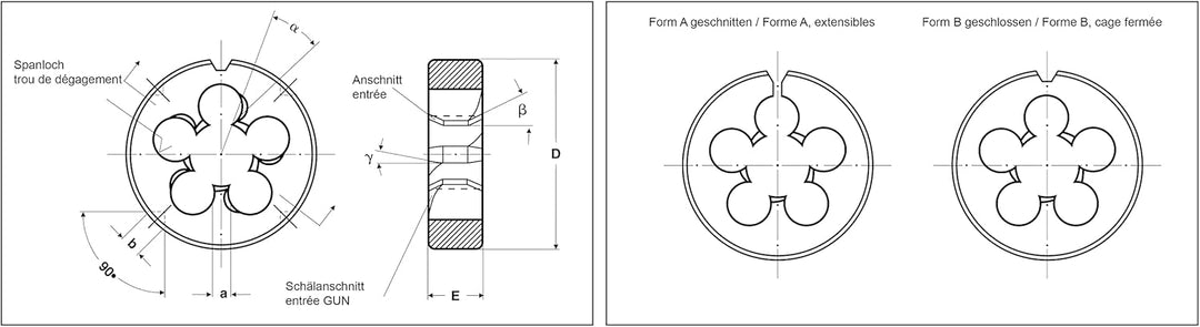 VÖLKEL Handgewindebohrer + Schneideisen 31-tlg. Satz M 3 – M 12 | Gewindebohrer, Schneideisen, Winde