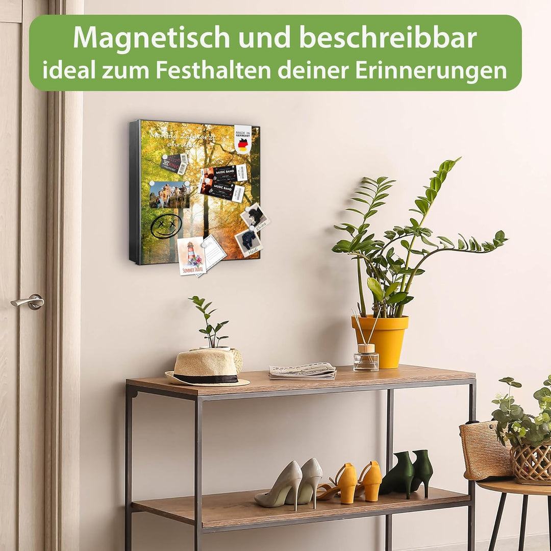 banjado Grosser Schlüsselkasten Metall - Schlüsselbox 30x30cm mit 32 Haken - Schlüsselkasten modern