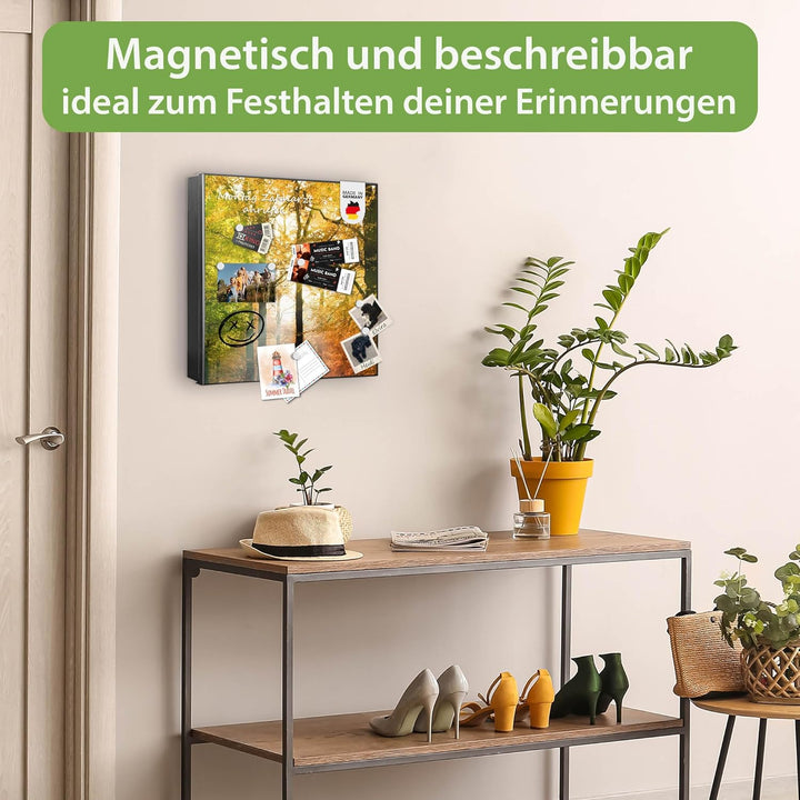 banjado Grosser Schlüsselkasten Metall - Schlüsselbox 30x30cm mit 32 Haken - Schlüsselkasten modern