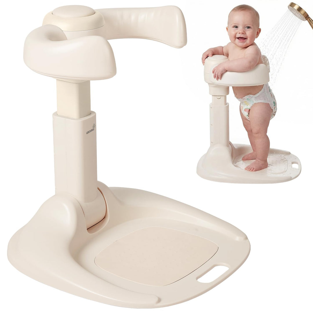 Grownsy Baby Dusche Ständer & Badewannenhilfe ab 6 Monaten, Faltbare Duschhilfe mit Verstellbarer St