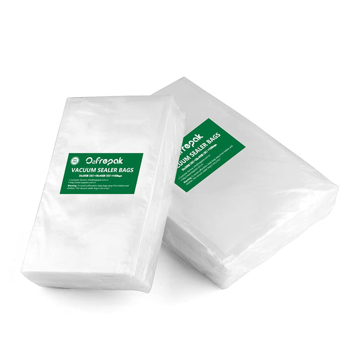 O2frepak 100 Beutel (50) 20x30cm und (50) 28x40cm Vakuumier Beutel Vakuumbeutel für Lebensmittel,BPA