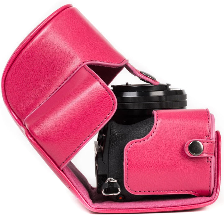 MegaGear Sony Alpha A6500 (16-50 mm) Ever Ready Leder Kamera-Case mit Trageriemen und Batteriezugang