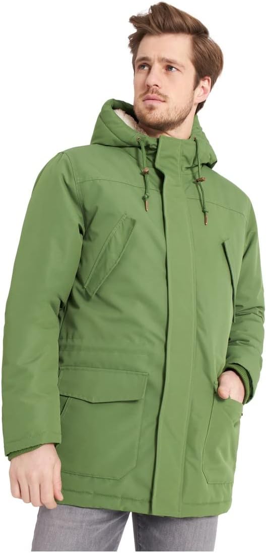 derbe Herren Regenjacke Winter Friese Festholm | Wintermantel | Parker | Hamburg S cactus/off white,