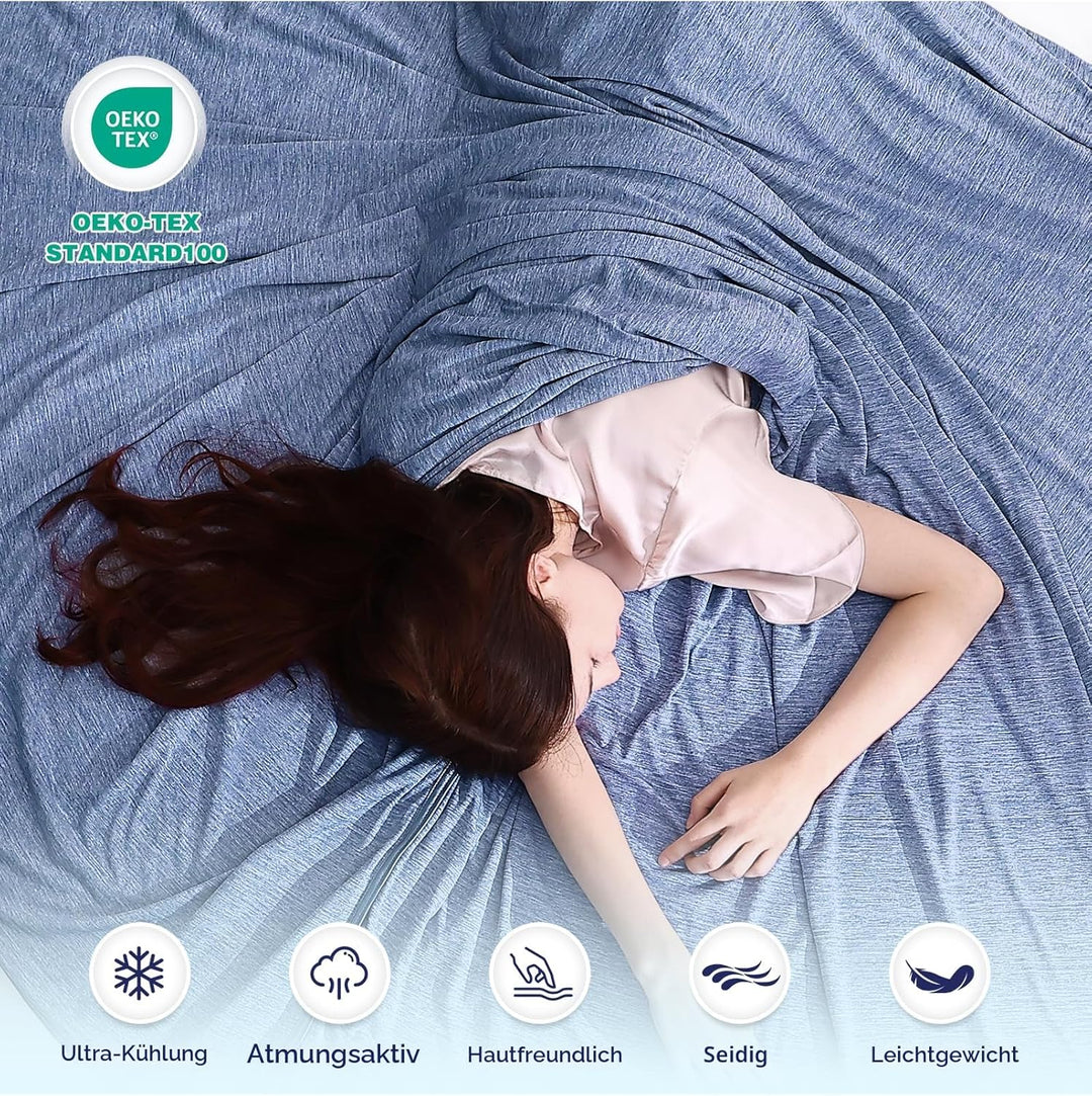 Luxear selbstkühlende Decke, Arc-Chill Q-Max 0,43 Kühldecke, 2 in 1 doppelseitige dünne Sommerdecke