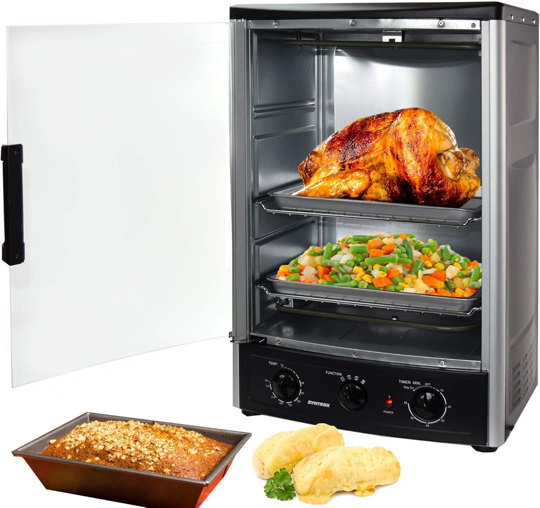 Syntrox Germany 52 Liter Dönergrill Gänsebräter Entenbräter Putenbräter Hähnchengrill Backofen Rotis