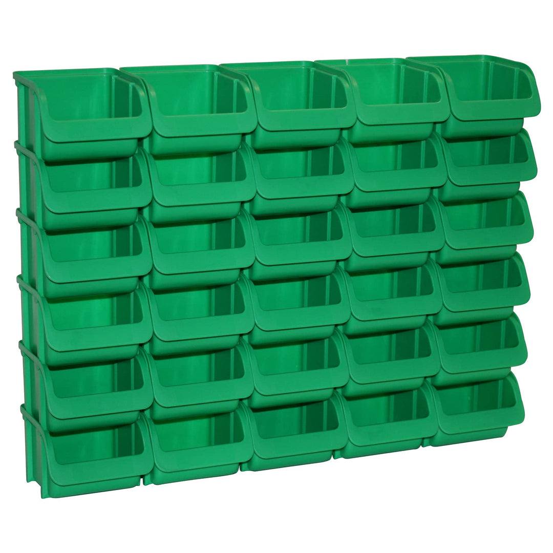 30 Profi Lager-Sichtboxen PP Grösse 1 in Farbe Grün
