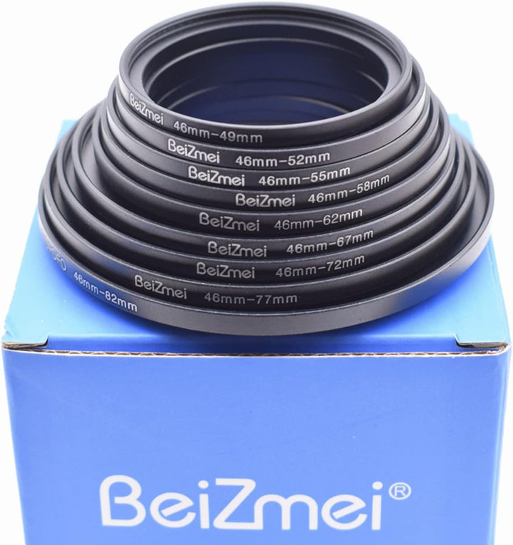 9Stück Kamera Objektiv Filter Ring Kompatibel für 46mm Kamera Objektiv,46-49/46-52/46-55/46-58/46-62