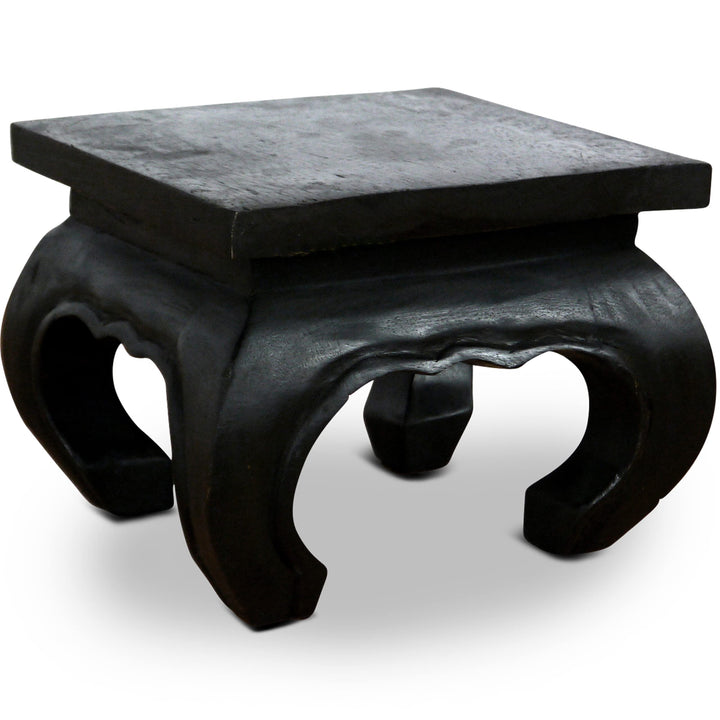livasia Opiumtisch, Beistelltisch aus Massivholz, Couchtisch, Nachttisch (24cm) 24x24cm, 24x24cm