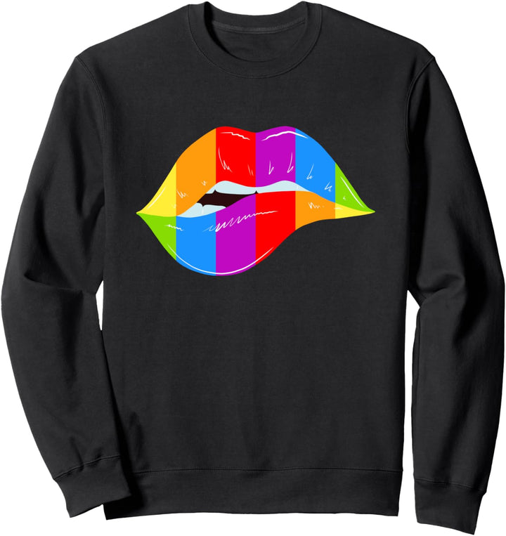Happy Pride Month - Love is Love - LGBTQ+ Lippen Sweatshirt