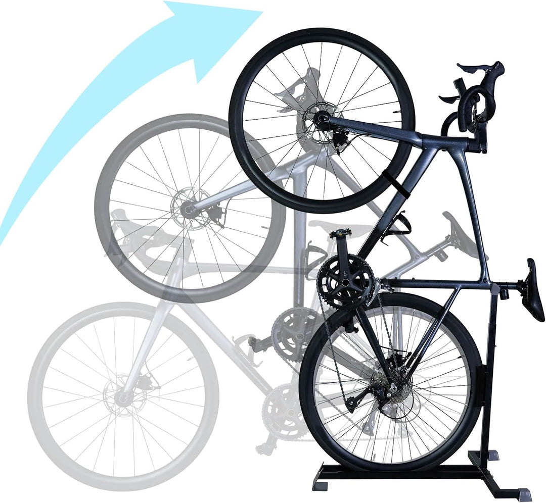 CCLIFE Fahrradständer Boden von Mountainbike und Rennrad Freistehend Vertikaler und Horizontaler Fah
