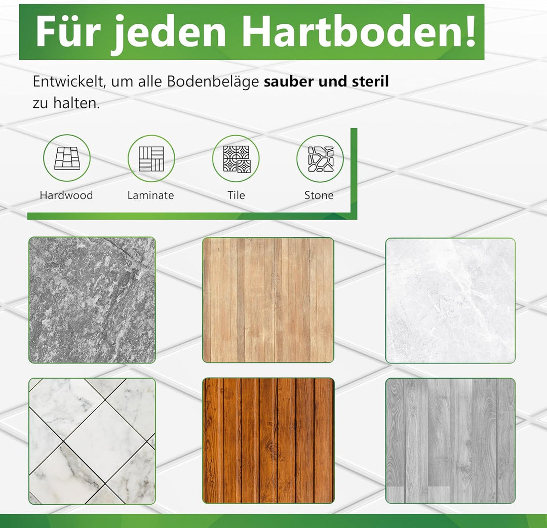 Okaei 2 Stuck PureWhite Microfiber Wischmop Bezug - 50 cm Mikrofaser-Schlingen-Bezug für Bodenwische