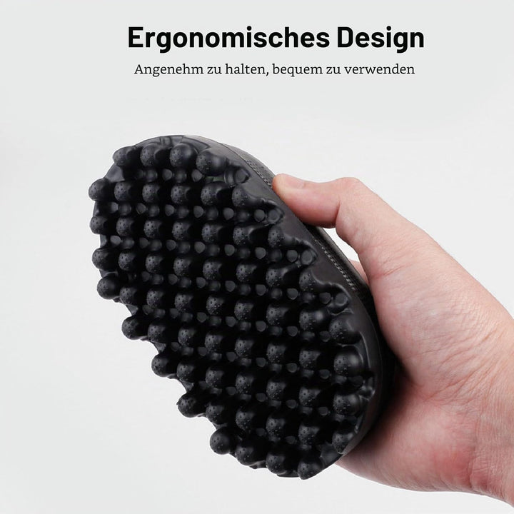 Lockenbürste aus Silikon, Gedrehte Lockenbürste, Lockenbürste für Afro Haare, Waschbarer Afro Zopf D
