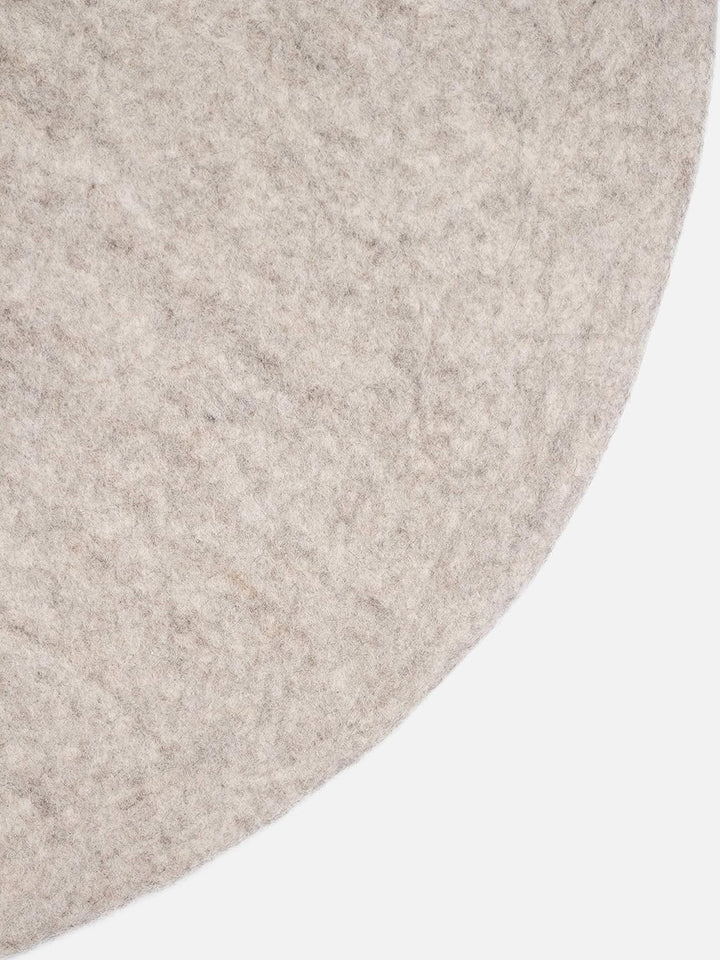 myfelt Béla Filzteppich — Ø 90 cm, ideal für Schlaf-, Wohn-, Kinderzimmer, Flur & Bad Beige 90cm Ø,