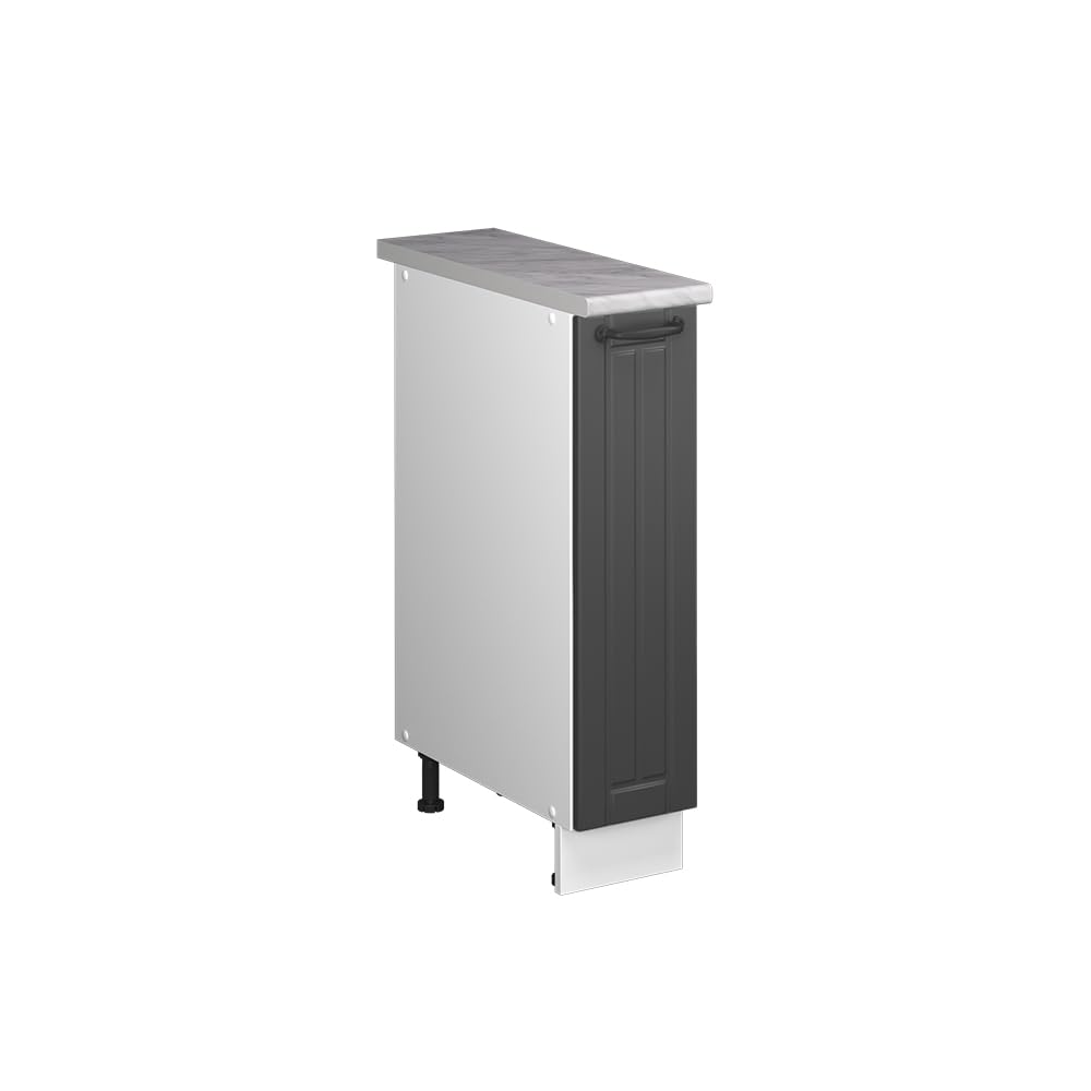 Vicco Apothekerschrank Fame-Line, Dunkelgrau/Weiss, 20 cm | AP Marmor, zur Kombination mit weiteren