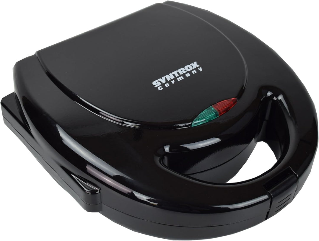 Syntrox Germany SM-750WD Sandwichmaker mit herausnehmbaren und spülmaschinengeeigneten Wechselplatte