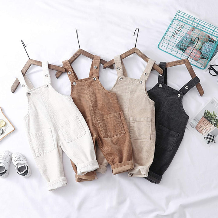 Camilife Baby Kleinkind Kinder Jungen Mädchen Kordsamt Latzhose Overall Kord Hose mit Hosenträger fü