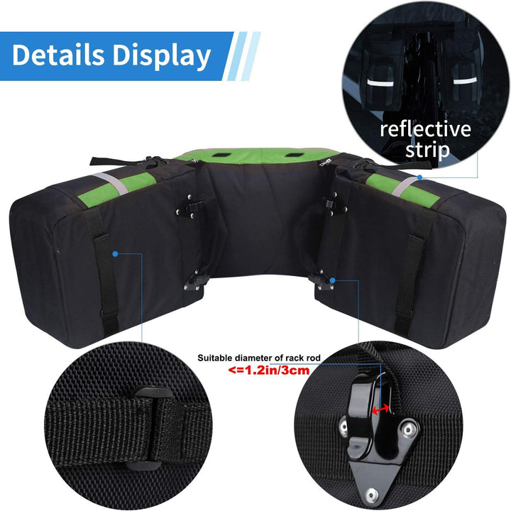 PELLOR Fahrrad Gepäcktaschen, 3 in 1 Multifunction 70L Gepäckträger Tasche Reissfest Gross Fahrradta