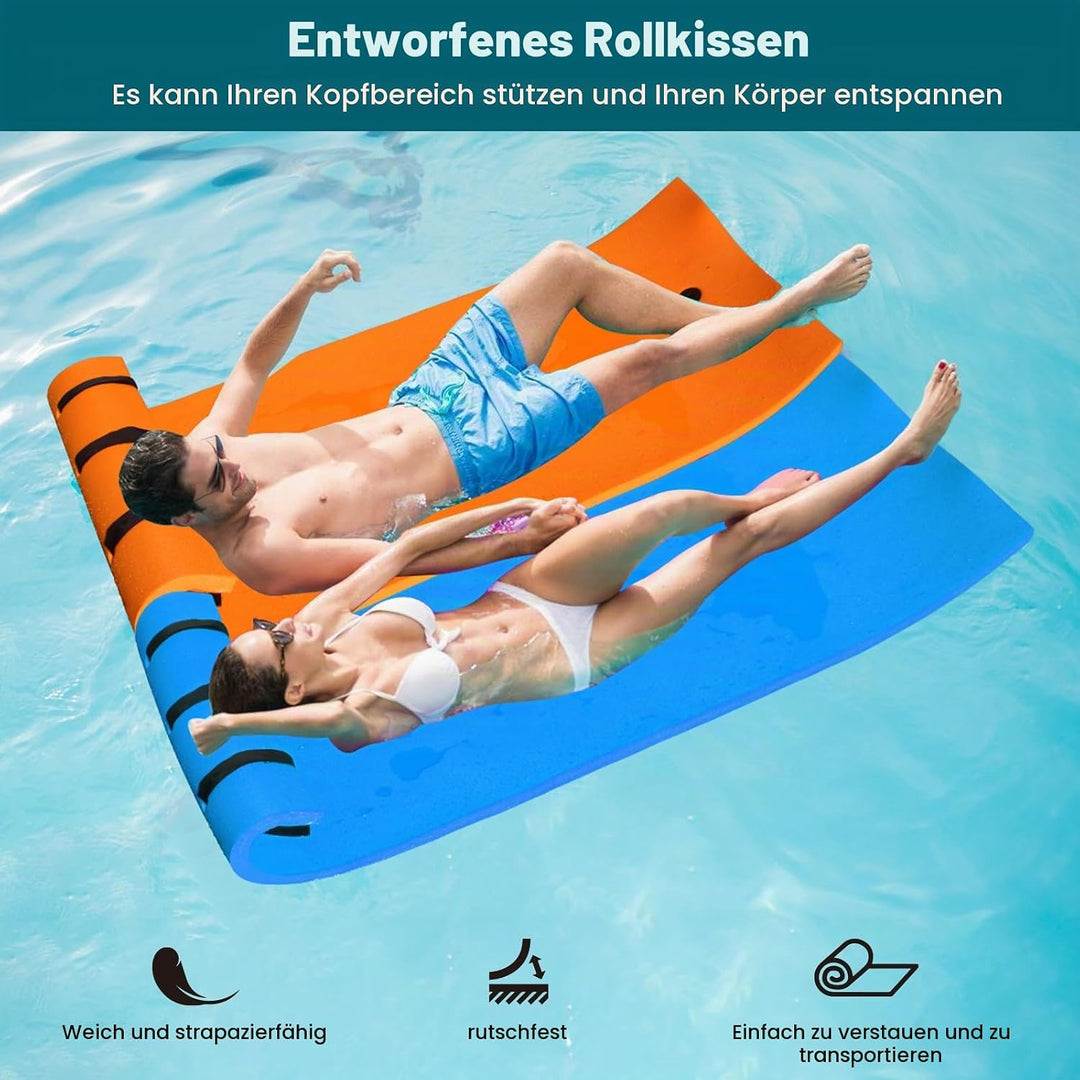 210 x 90 cm Wasserhängematte Wasserkissen für Schwimmbad, Seen, Boote, Flüsse, Meer - Schwimmende Wa