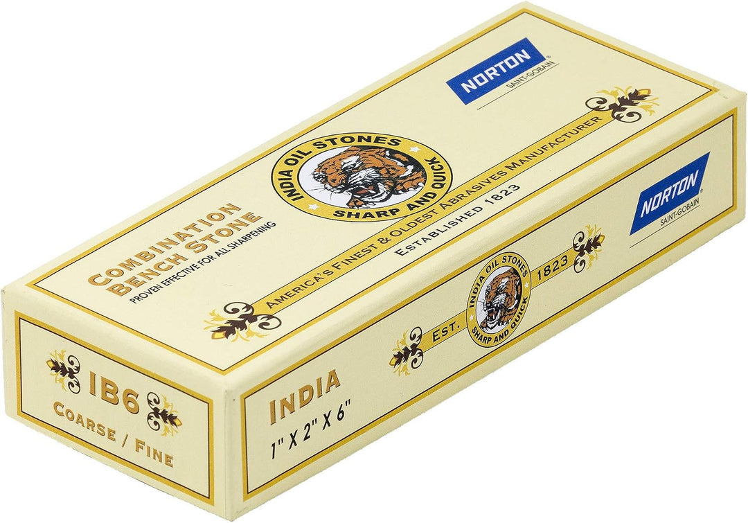 NORTON INDIA Kombinations-Ölstein/Schleifstein/Wetzstein | 152 x 51 x 25 mm | Körnung: Grob (100) /