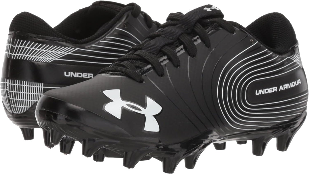 Under Armour Speed Phantom JR American Football Rasenschuhe, Jugend 5 US Schwarz Weiss, 5 US Schwarz