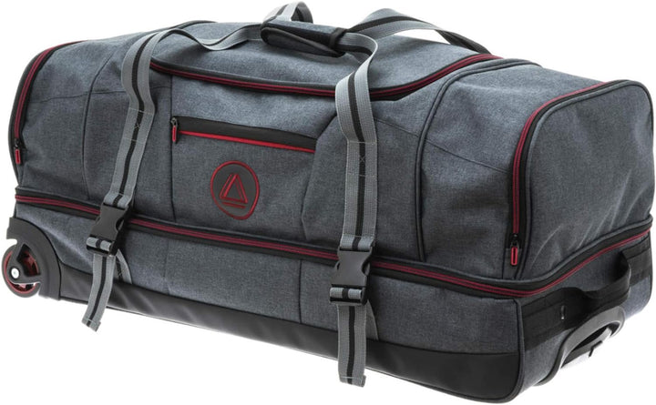 Reisetasche Schuhfach Doppeldecker Trolley Grau Anthra Rot 76 x37x33cm Bowatex